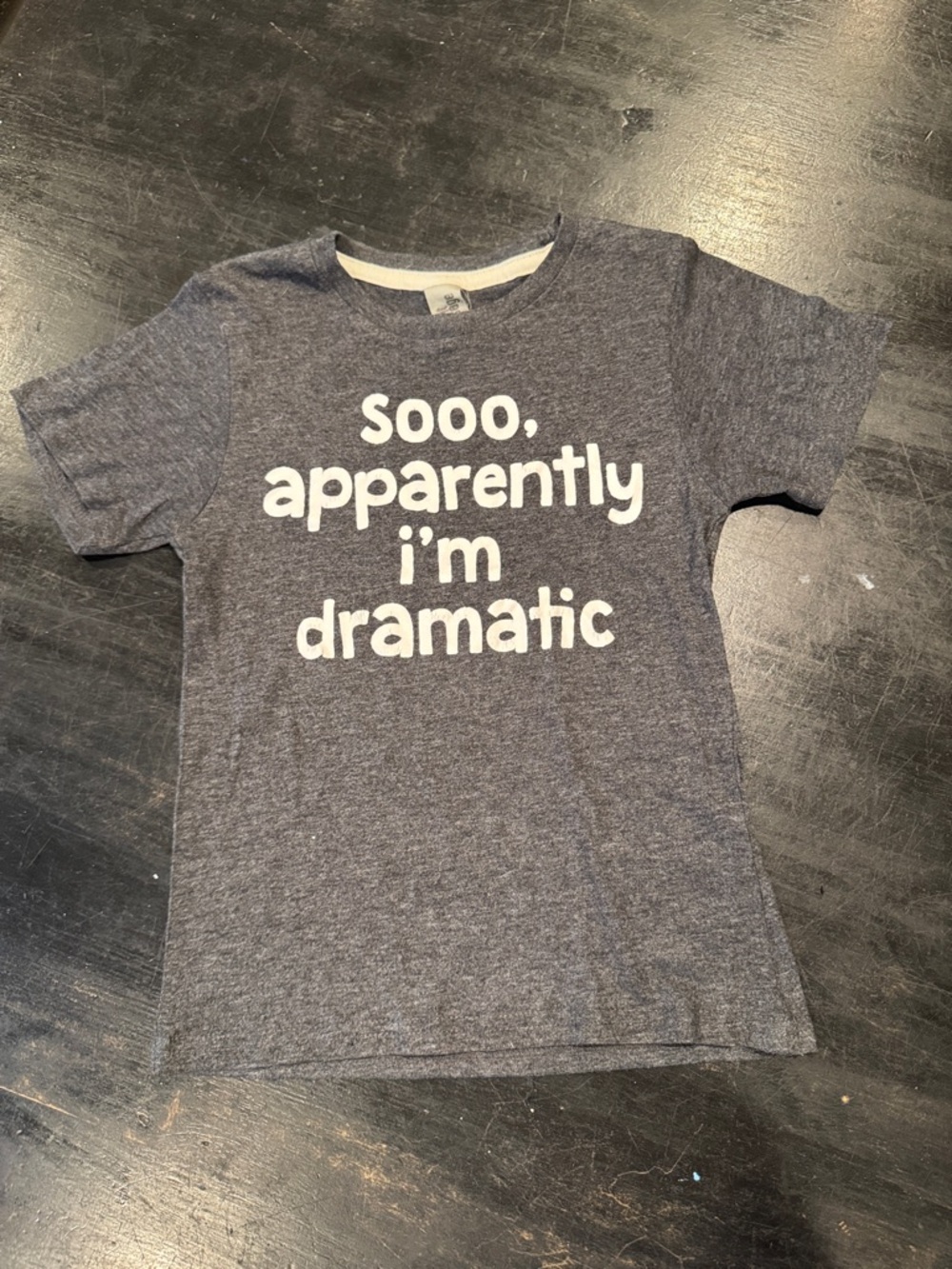 4/$15 Kids Gray Graphic Tee "Sooo, apparently I'm dramatic" 5T